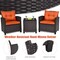 Costway 3PCS Patio Rattan Furniture Set Cushioned Conversation Set Sofa